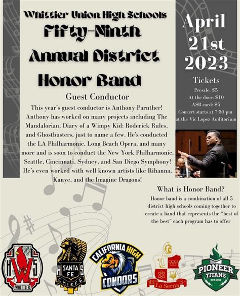 Whittier Union High School District Students to Perform at Annual Honor ...