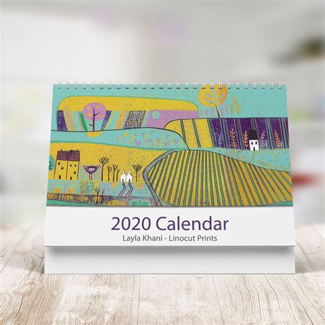 2020 desk calendar - monthly view art calendar 2020 | Art calendar ...