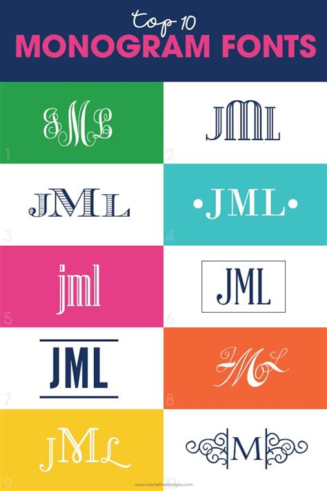 Top 10 Free Monogram Fonts | MoritzFineBlogDesigns.com