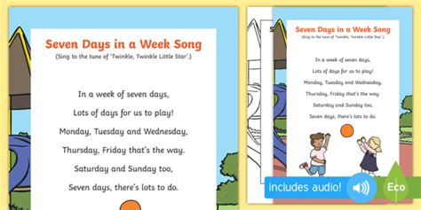 Seven Days in a Week Song (Teacher-Made)