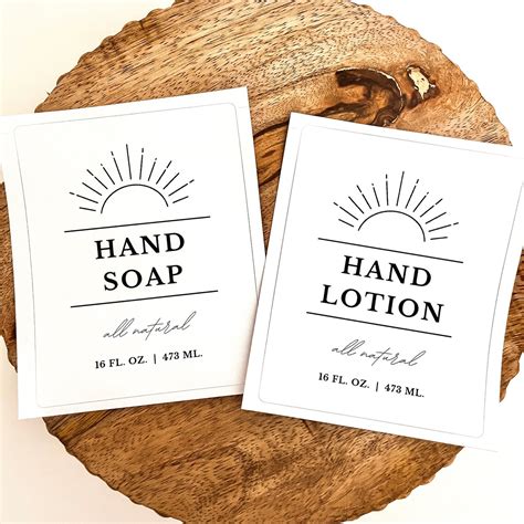 Hand Soap Hand Lotion Dish Soap Labels 16 Oz Bottle Soap | Etsy