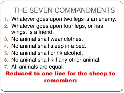 What were the 7 commandments in animal farm. what commandments do the ...