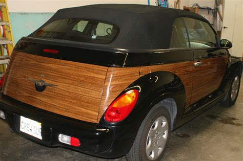 Custom Woody Wrap on PT Cruiser - Iconography Studios