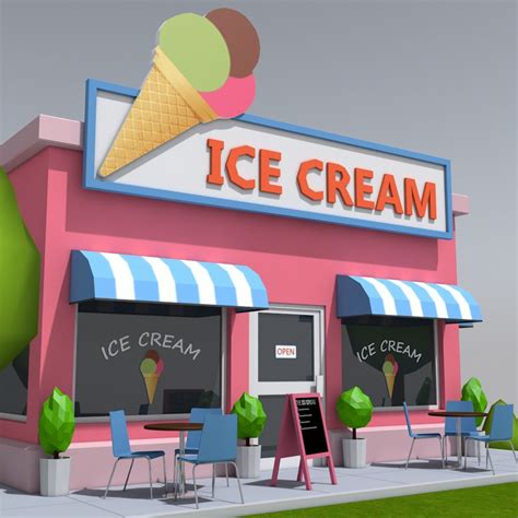 ice cream shop obj