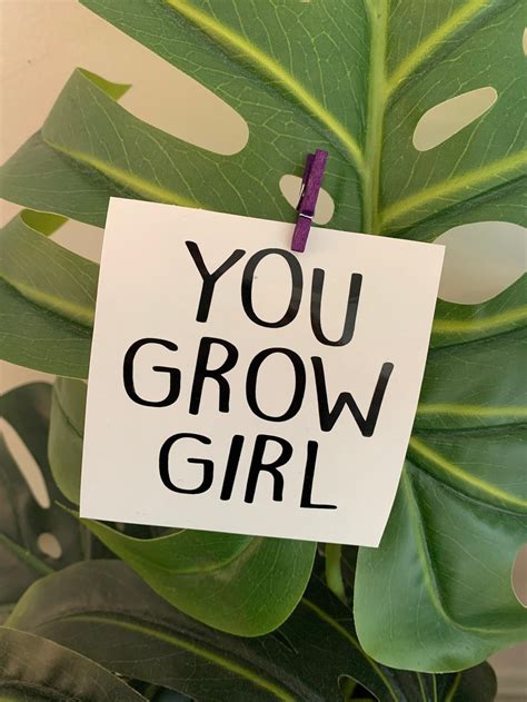 You Grow Girl Decal | Etsy