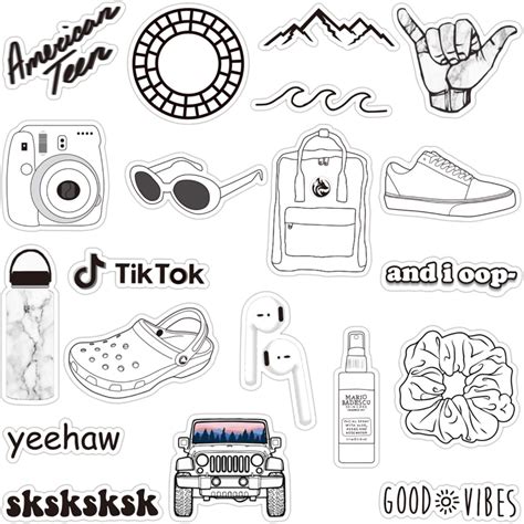 Stickers You Can Print - Wstci 2EB in 2023 | Black and white stickers ...