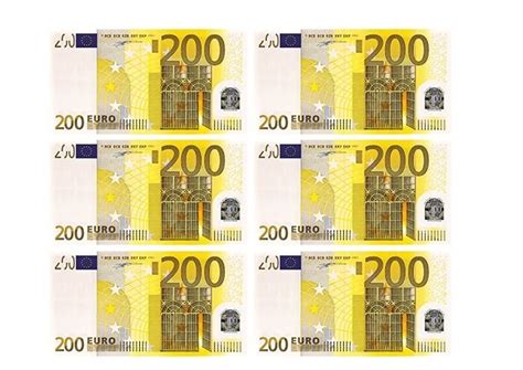 200 Euro Banknote Printable Template | Free Printable Papercraft Templates