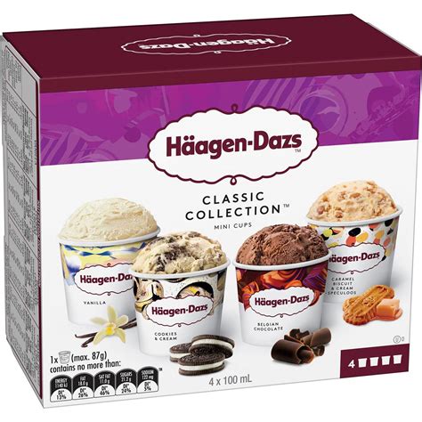 Haagen-dazs Classic Collection Ice Cream 4 Pack | Woolworths