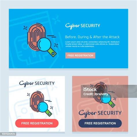 Cyber Security Banner Design Vector Stock Illustration - Download Image ...