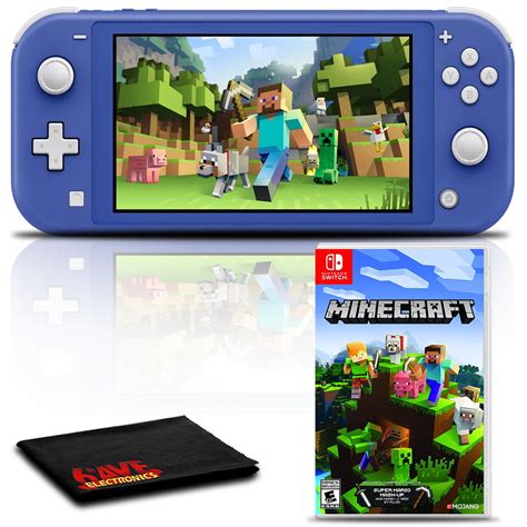 Nintendo Switch Lite Blue Combo: Handheld Gaming Console with Minecraft ...