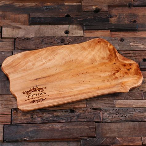 Personalized Cedar Wood Engraved & Monogrammed Cutting Board - Teals ...