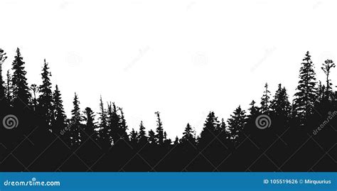 Forest Silhouette Backdrop Vector Illustration | CartoonDealer.com ...