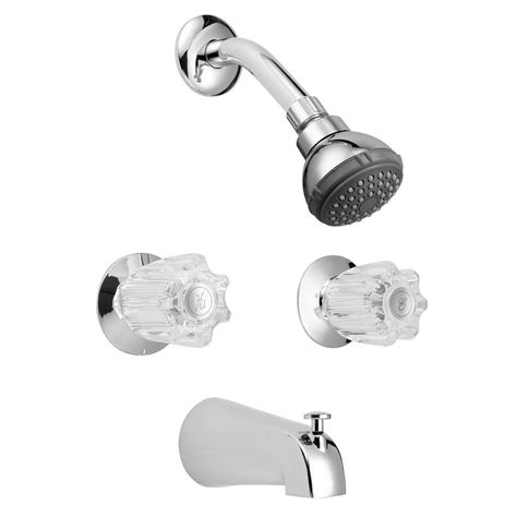 LDR 013 8700CP Chrome 2-Handle Tub & Shower Faucet Set - Walmart.com ...