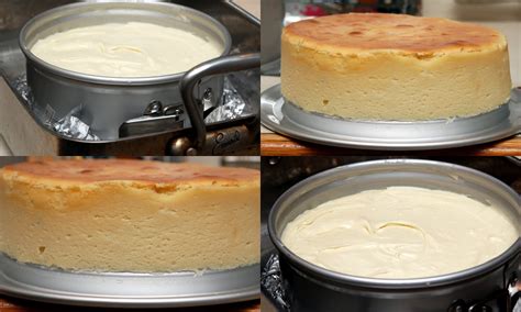 crustless cheesecake in springform pan