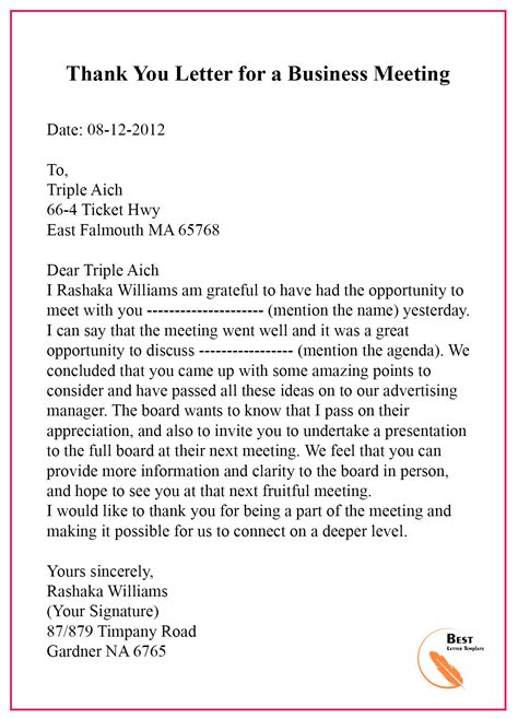 Thank-You-Letter-for-a-Business-Meeting – Best Letter Template