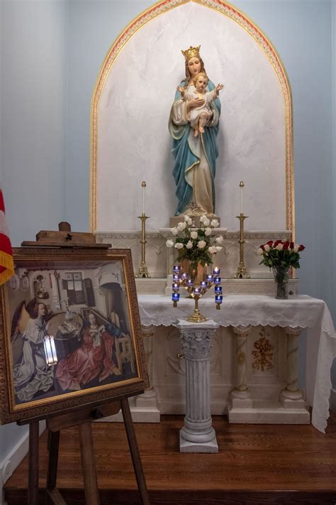 Annunciation Altar - Catholic Stock Photo