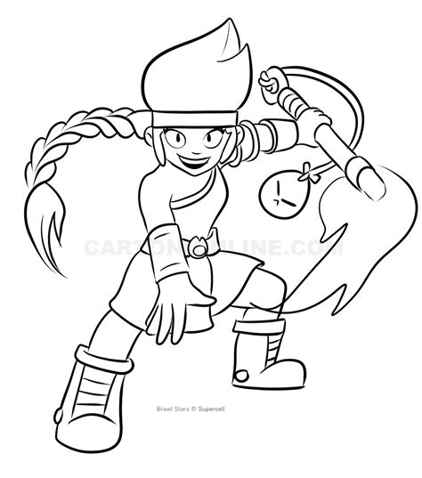 30+ Brawl Stars Coloring Pages Amber - BrodieRonin