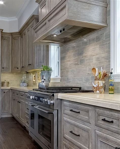 Grey Stained Knotty Alder Cabinets | www.stkittsvilla.com