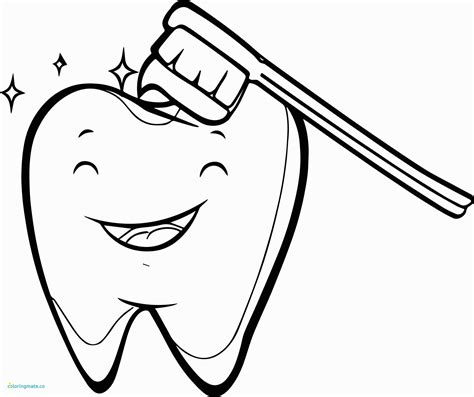 Tooth and toothbrush Coloring Pages | divyajanan