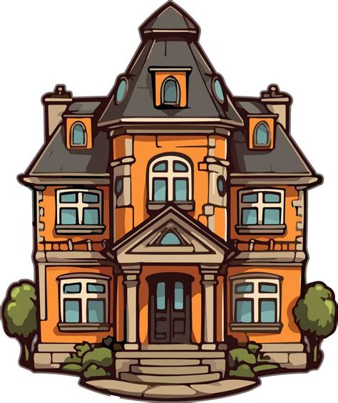 Mansion house cartoon style illustration, 25902067 Vector Art at Vecteezy