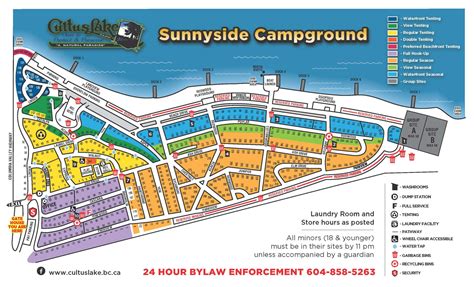 Sunnyside Campground Map - Cultus Lake Park