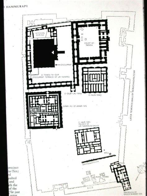 Detail of the ritual temenos district, Ur, c. late 3rd mill. BCE. Note ...