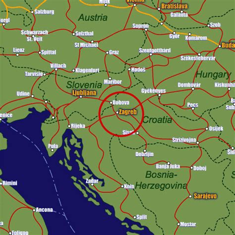 Croatia Map Europe Zagreb – Topographic Map of Usa with States