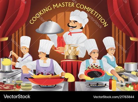 Cooking master competition Royalty Free Vector Image