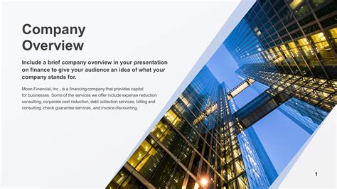 Financial Company Overview PowerPoint Template - SlideStore