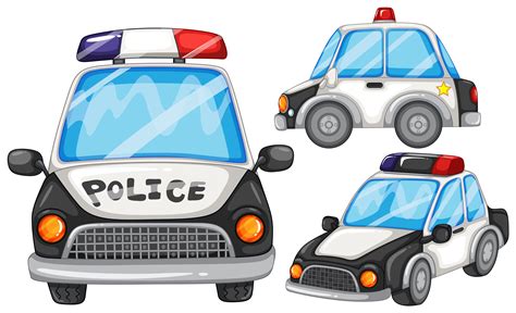 Police Car Vector Cartoon