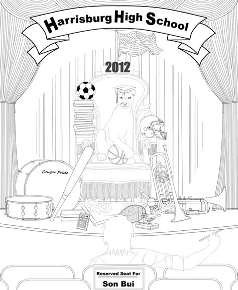 Harrisburg High School Yearbook Cover 2012 Lineart by SonBui on DeviantArt