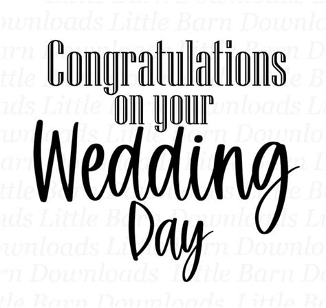 Wedding Clipart Congratulations on Your Wedding Day PNG - Etsy