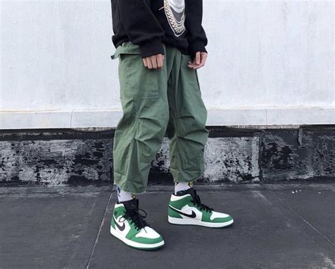 green air jordan 1 | Air jordan 1 mid outfit men, Air jordan outfit ...