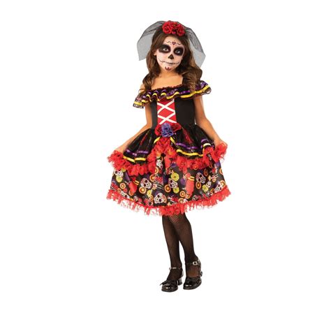 Halloween Day of The Dead Girl's Costume - Walmart.com