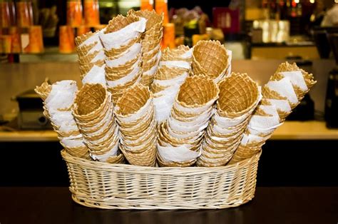 Ice cream wafer rolls stock image. Image of pieces, restaurant - 31711685