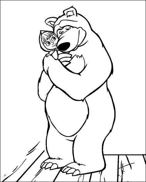 Masha and the Bear Coloring Pages