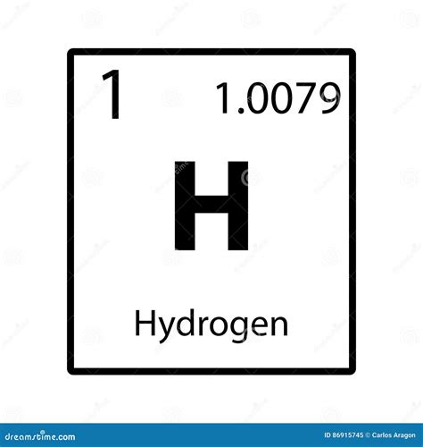 Hydrogen Big On Periodic Table Of The Elements With Atomic Number ...