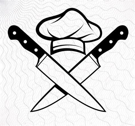 Chef Hat With Knives SVG Chef Hat Clipart Chef Hat Cut Files | Etsy