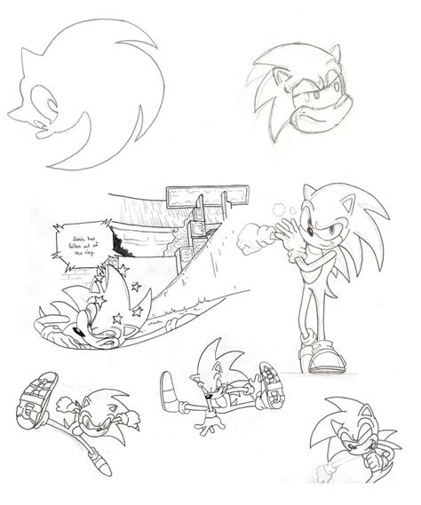 Sonic Sketches sorta by BLaKcatINK on DeviantArt