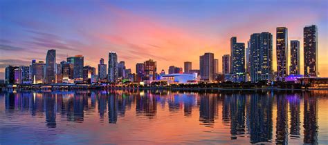 Miami Skyline Sunset - Wall Decor - Fine Art Photography