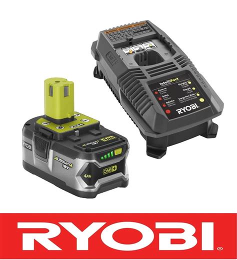 RYOBI 18 VOLT HIGH CAPACITY BATTERY AND DUAL CHEM CHARGER COMBO - P108 ...