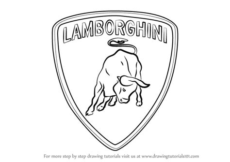 Lamborghini Logo Drawing at PaintingValley.com | Explore collection of ...