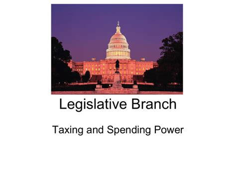 Congress Taxing and Spending PowerPoint