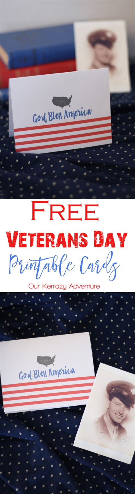 Free Veterans Day Card Printable - Our Kerrazy Adventure