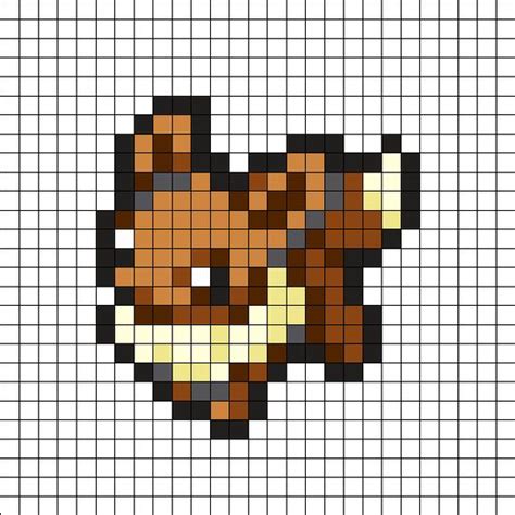 Minecraft Eevee Pixel Art Grid