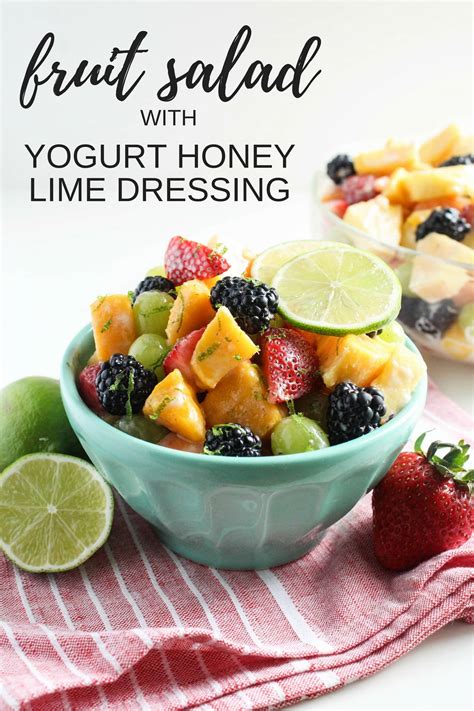 Fruit Salad with Yogurt Honey-Lime Dressing - fANNEtastic food