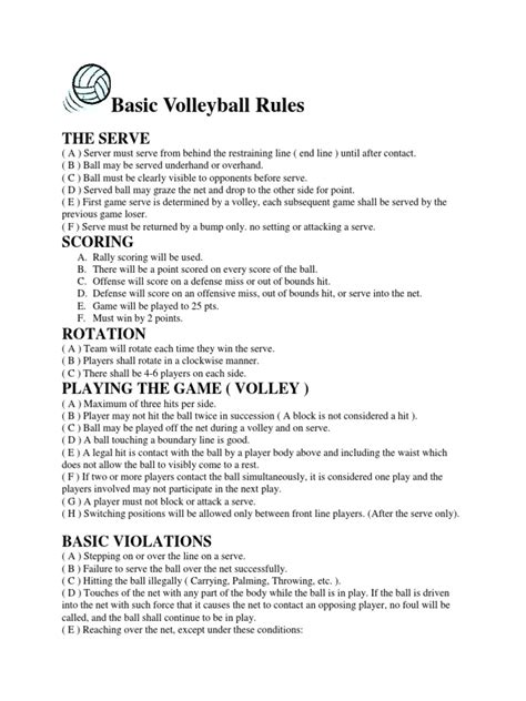 Basic Volleyball Rules | Volleyball | Hobbies