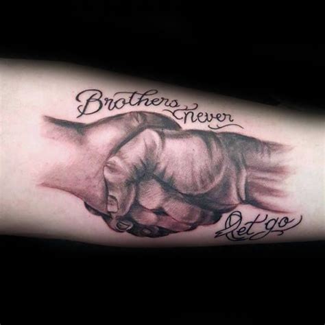 Brothers Never Let Go Memorial Support Hands Holding Male Arm Tattoos ...