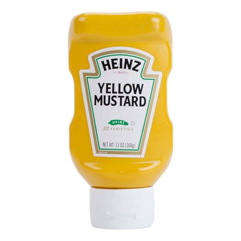 Heinz Yellow Mustard 13 oz. Upside Down Squeeze Bottle