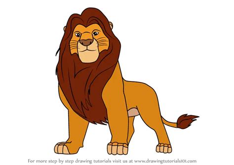 How to Draw Mufasa from The Lion King (The Lion King) Step by Step ...